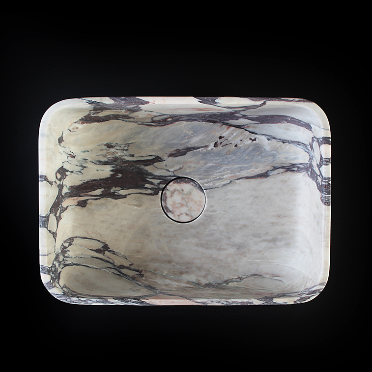 Calacatta Viola Marble Rectangular Honed Basin 1426