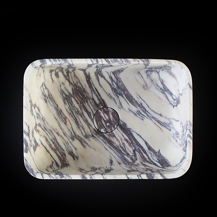 Calacatta Viola Marble Rectangular Honed Basin 1428