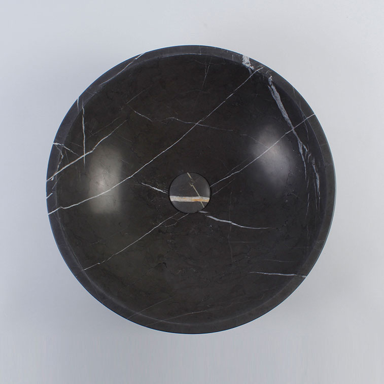 Pietra Grey Limestone Round Honed Stone Bowl 1409