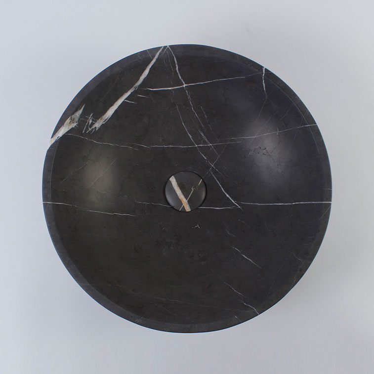 Pietra Grey Limestone Round Honed Stone Bowl 1416