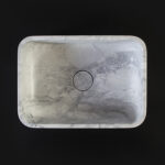 Super White Granite Honed Rectangular Stone Basin 1407