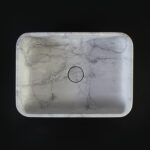 Super White Granite Honed Rectangular Stone Basin 1413