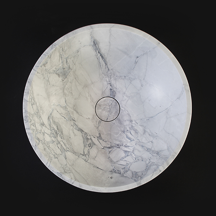 Super White Granite Honed Round Stone Basin 1404
