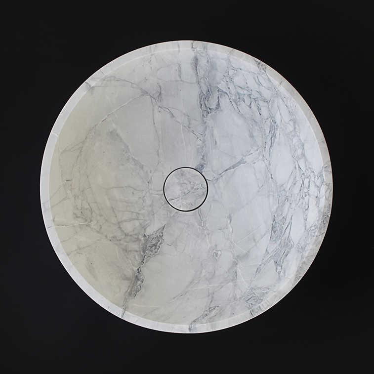 Super White Granite Honed Round Stone Basin 1420