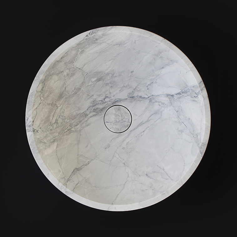 Super White Granite Honed Round Stone Basin 1421