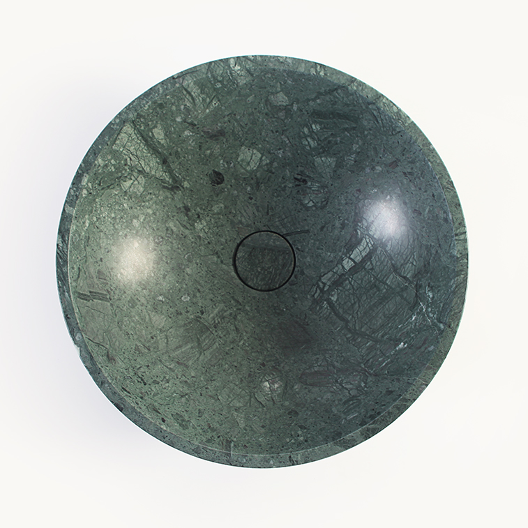 Verde Green Marble Round Honed Stone Basin 1405