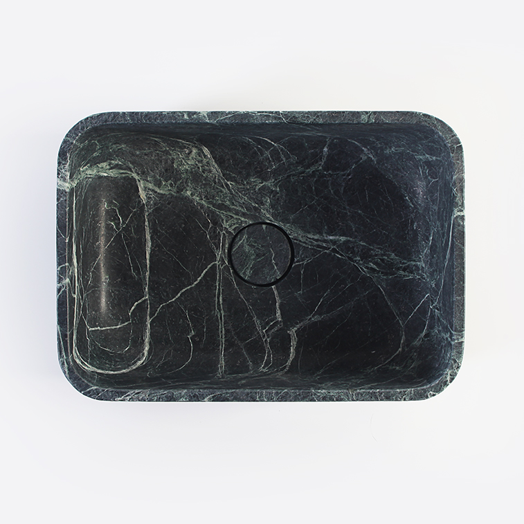 Verde Tinus Marble Rectangular Honed Stone Basin 1407