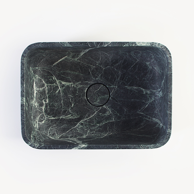 Verde Tinus Marble Rectangular Honed Stone Basin 1408