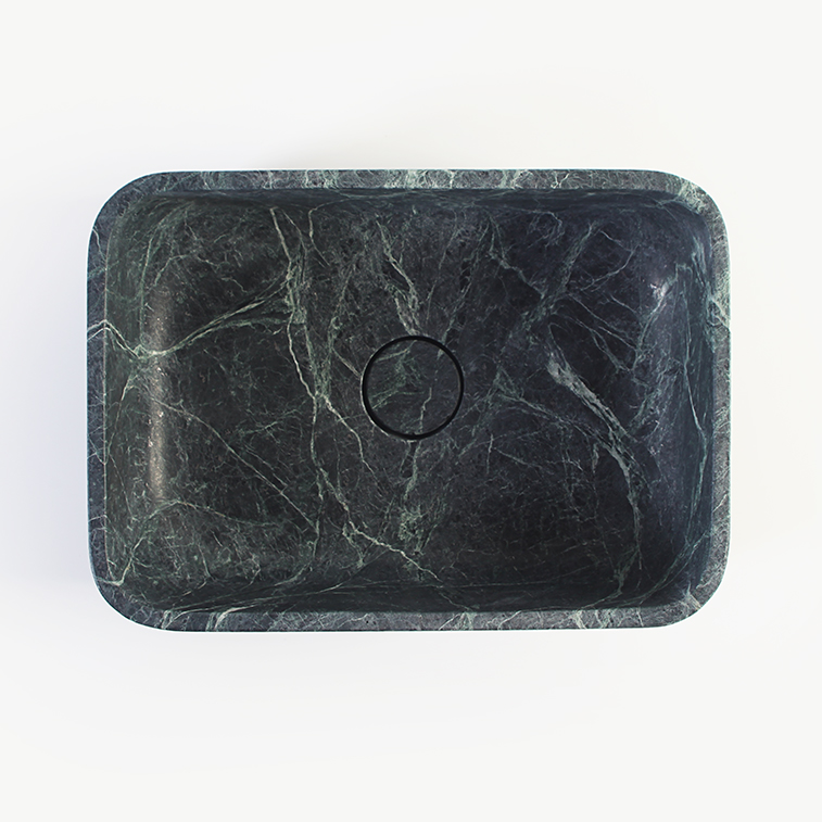 Verde Tinus Marble Rectangular Honed Stone Basin 1409
