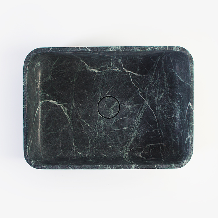 Verde Tinus Marble Rectangular Honed Stone Basin 1414