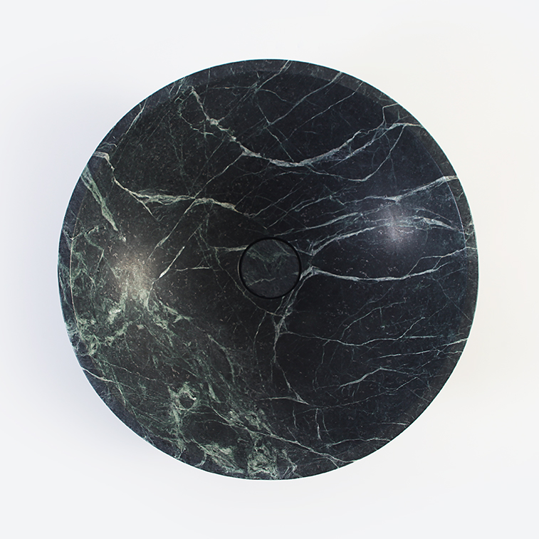 Verde Tinus Marble Round Honed Basin 1405