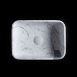 Carrara Extra Marble Rectangular Honed Stone Sink 1122