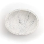 Carrara Marble Round Honed Undermount Stone Basin 741