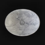 Super White Granite Honed Oval Stone Basin 1504