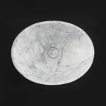 Super White Granite Honed Oval Stone Basin 1506