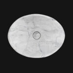 Super White Granite Honed Oval Stone Basin 1507