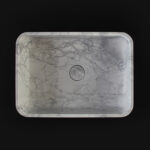 Super White Granite Honed Rectangular Stone Basin 1515