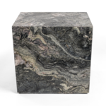 Green Explosion Leathered Granite Cube#25