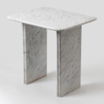 Bianco Carrara Marble Honed Coffee Table#26