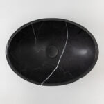 Nero Marquina Marble Oval Honed Stone Basin MAR28