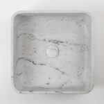 Italian Bianco Carrara Marble Square Honed Stone Basin MAR40