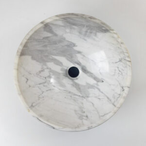 Italian Bianco Carrara Marble Round Polished Basin MAR43