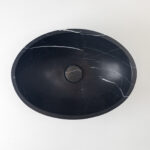 Nero Marquina Marble Oval Honed Stone Basin MAR64