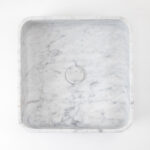 Italian Bianco Carrara Marble Square Honed Stone Basin MAR70