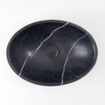 Nero Marquina Marble Oval Honed Stone Basin MAR71