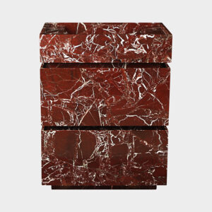 Rosso Levanto Marble Honed Vanity Unit + Integrated Sink#1701
