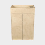 Travertine Light Honed Vanity Unit + Integrated Sink#1706