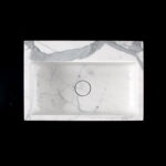 Calacatta Statuario Marble (Solid Block) Honed Wall Mounted Basin 1817