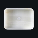 White Onyx Rectangular Honed Basin 1708