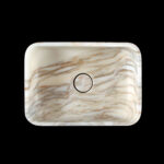 Calacatta Gold Marble Rectangular Honed Basin 1810