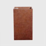 Rosso Travertine Rectangular Freestanding Honed Basin 1802
