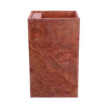 Rosso Travertine Rectangular Freestanding Honed Basin