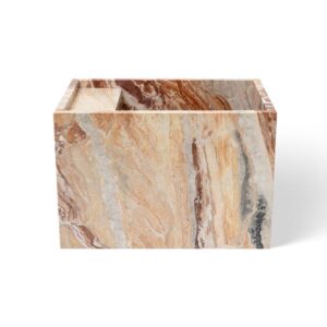 Arabescato Rosso Marble Honed Wall Mounted Basin 1815