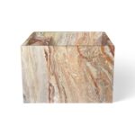 Arabescato Rosso Marble Honed Wall Mounted Basin 1816