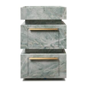 Emerald Quartzite Vanity Unit with Drawers + Integrated Sink