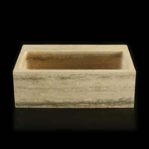 Silver Travertine (Solid Block) Honed Filled Wall Mounted Basin 1903