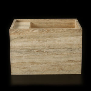 Silver Travertine Honed Filled Wall Mounted Basin 1907