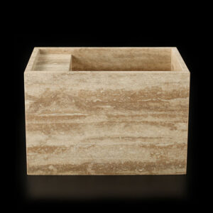 Silver Travertine Honed Filled Wall Mounted Basin 1910