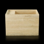 Silver Travertine Honed Filled Wall Mounted Basin 1911