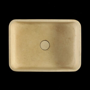 Travertine Classico Light Filled Honed Rectangular Basin 1927