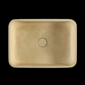 Travertine Classico Light Filled Honed Rectangular Basin 1929