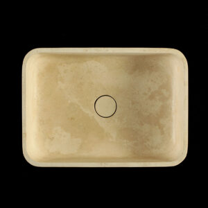 Travertine Classico Light Filled Honed Rectangular Basin 1930