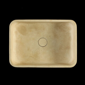 Travertine Classico Light Filled Honed Rectangular Basin 1931