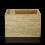 Travertine Classico Light Filled Honed Wall Mounted Basin 1910