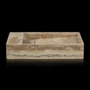 Silver Travertine Filled Honed Wall Mounted Basin 2008