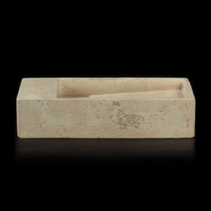 Travertine Classico Light Cross Cut Filled Honed Wall Mounted Basin 2001